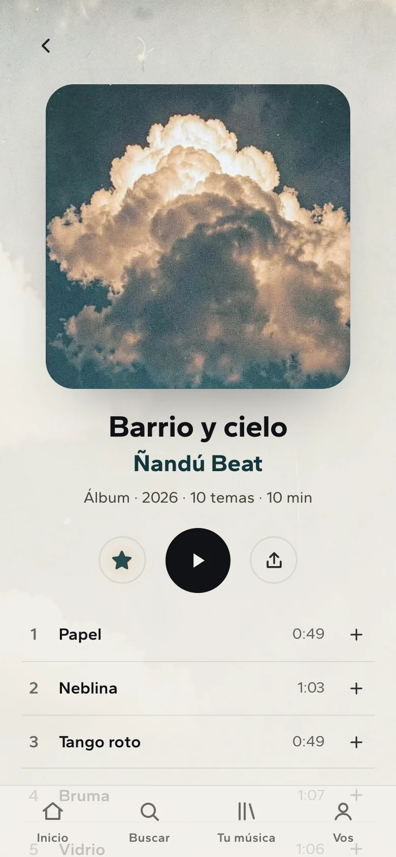 Un disco: tapa, artista y temas